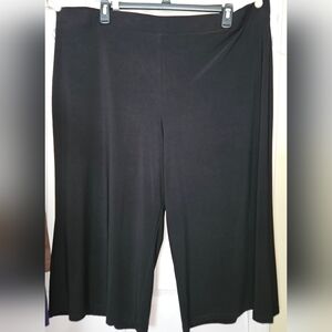 #273 Studio 1940- Black Elastic Waist Dress Cropped Pants-sz.26W-28W